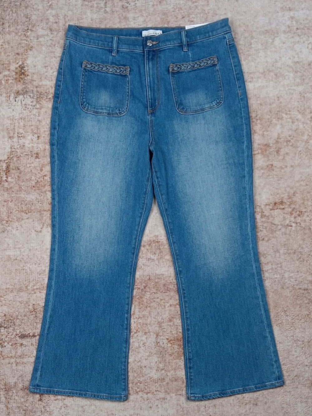 Loft The Kick Crop Jeans New Womens Size 32 / 14